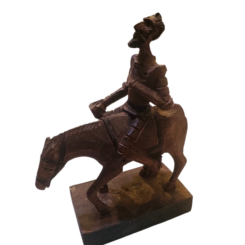 Vintage Ouro Artesania Don Quixote Wood Carving Spain Figurine 608-A 7"1960's